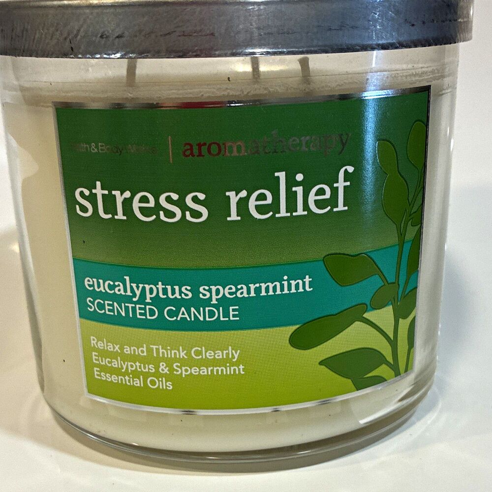 Bath & Body Works Stress Relief Eucalyptus Spearmint 3-Wick Jar Candle 14.5oz